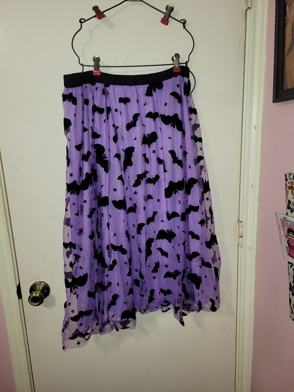 Chicwish Women's Velvet Bats Mesh Tulle Midi Skirt - 3xl Purple
